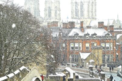 York Minster From The City Walls Christmas Card