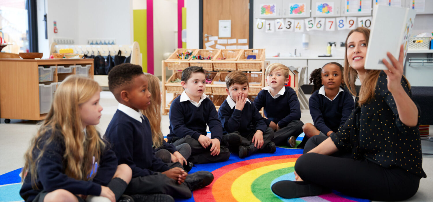 School children having a lesson