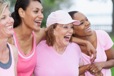 A group of women having fun at a charity event