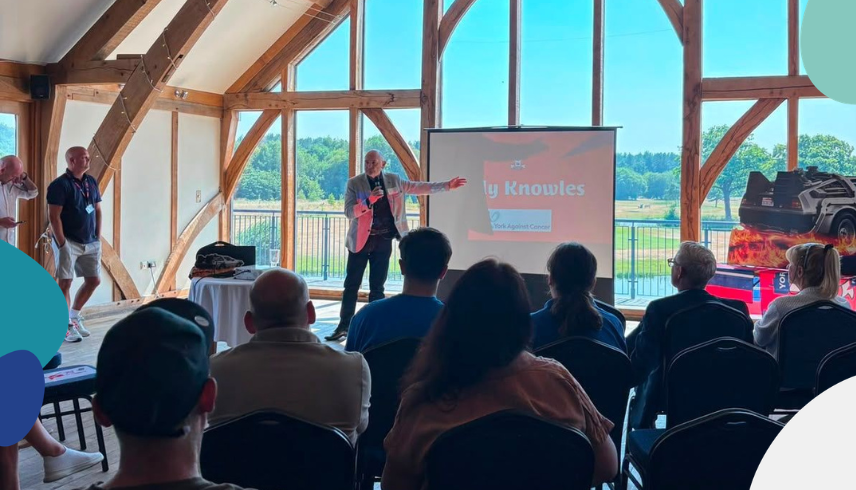 Andy presenting at Sandburn Hall