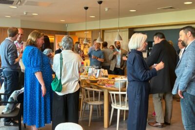 Image of people networking in The Leveson Centre
